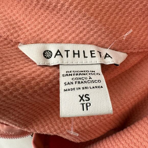 Athleta Conch Pink Whistler Half Zip Back Zip Pocket Pullover Size XS - Picture 7 of 13